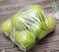 Bolsa cortada de plástico